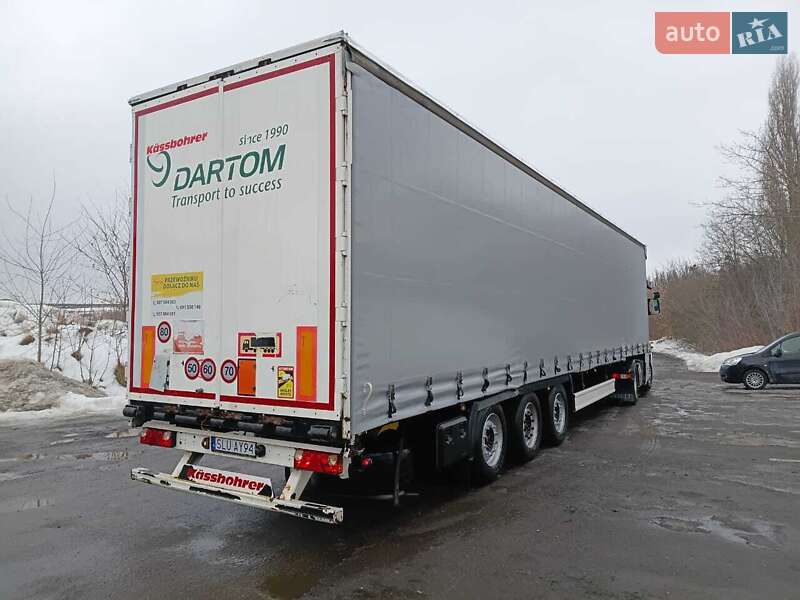 Тентованный борт (штора) - полуприцеп Kassbohrer Maxima 2015 в Ровно