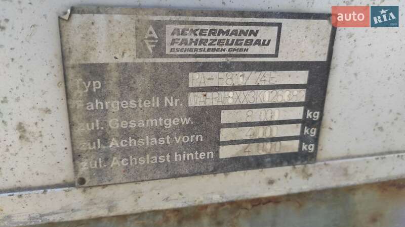 Тентованный борт (штора) - прицеп Ackermann-Fruehauf PA-F 2003 в Запорожье