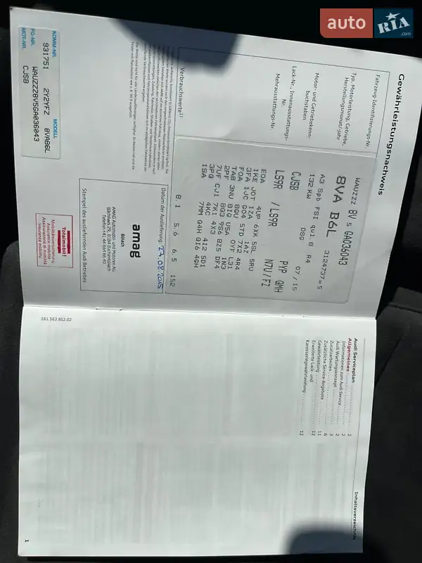 Хэтчбек Audi A3 2015 в Ужгороде документ