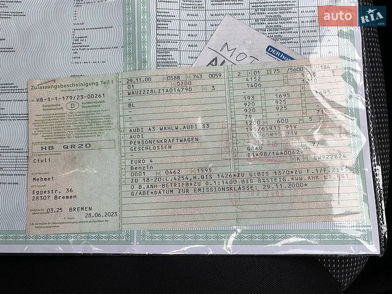 Хетчбек Audi A3 2000 в Вінниці
