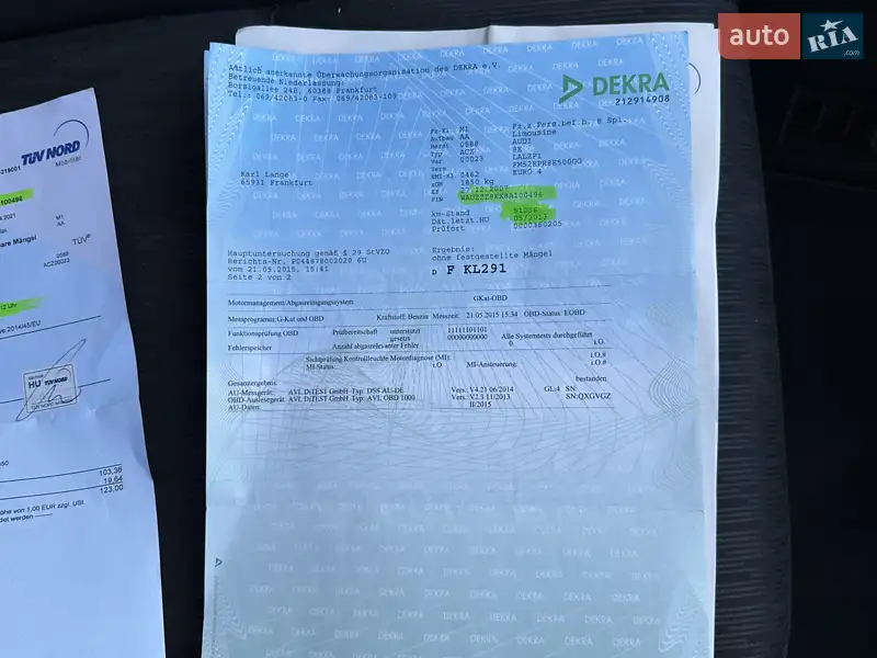 Седан Audi A4 2007 в Вінниці документ