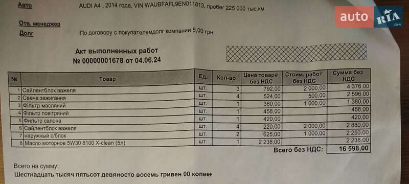Седан Audi A4 2014 в Чернигове