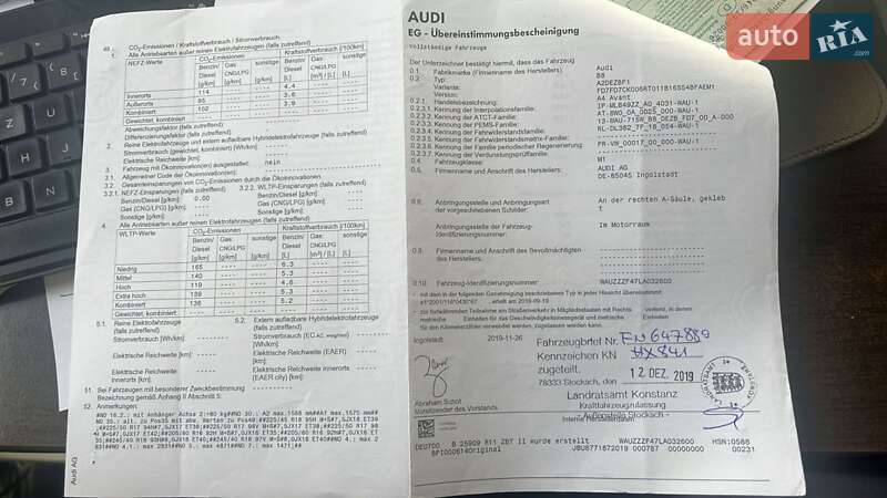 Универсал Audi A4 2019 в Ковеле фото 118 Универсал Audi A4 2019 в Ковеле