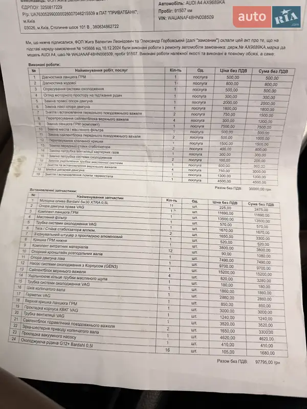 Седан Audi A4 2016 в Києві документ 2 фото Седан Audi A4 2016 в Києві документ