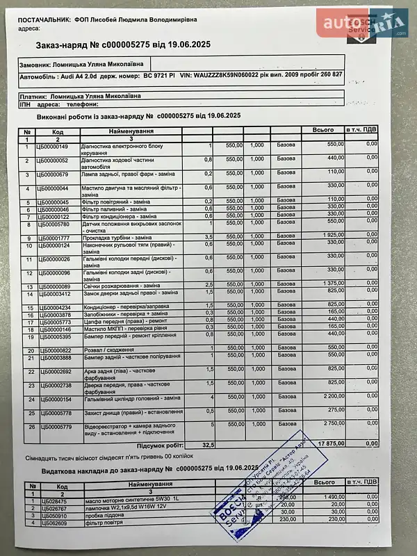 Седан Audi A4 2009 в Тернополі документ 6 фото Седан Audi A4 2009 в Тернополі документ