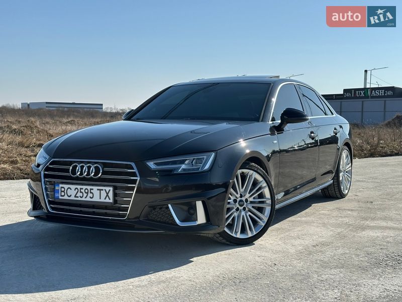 2018 Audi A4, VIN WAUENAF46KN006590:plate — фото 1 (autoria)