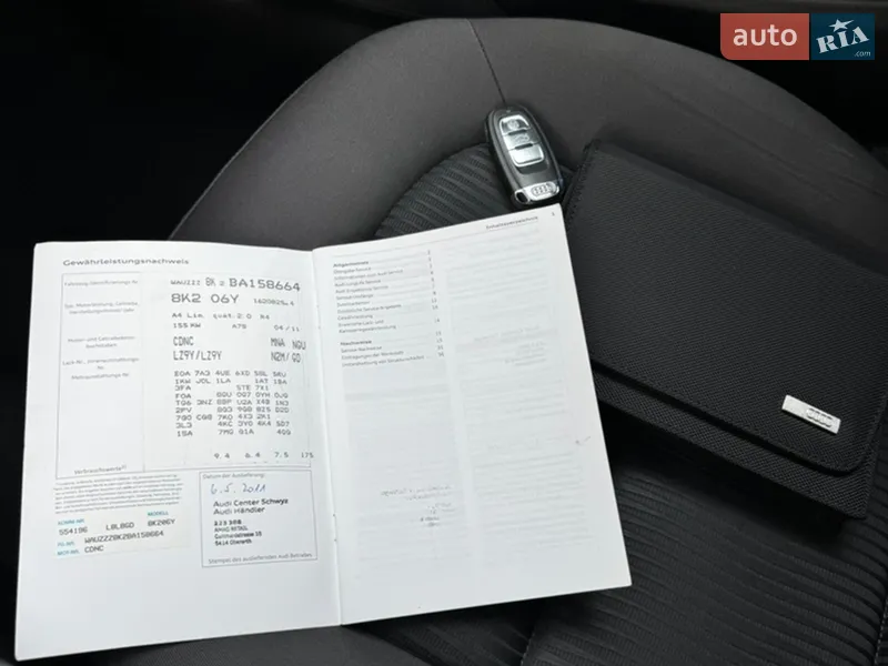 Седан Audi A4 2011 в Луцке документ 2 фото Седан Audi A4 2011 в Луцке документ