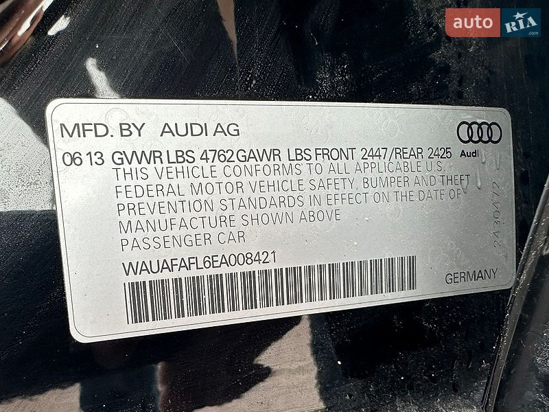 Седан Audi A4 2013 в Дніпрі