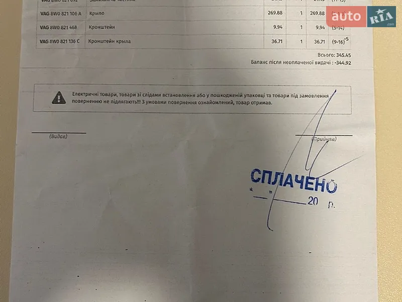 Седан Audi A4 2018 в Львове документ