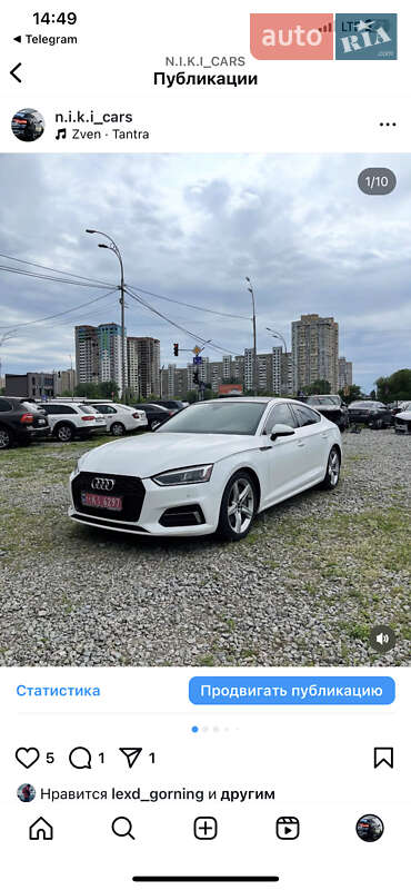 Лифтбек Audi A5 Sportback 2019 в 