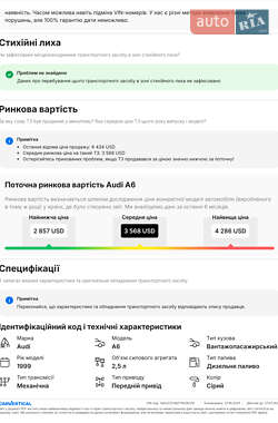 Универсал Audi A6 2000 в 