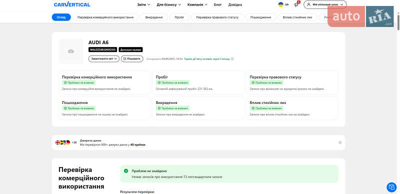 Седан Audi A6 2001 в Херсоні