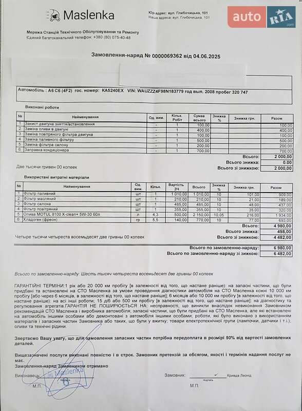 Седан Audi A6 2008 в Киеве