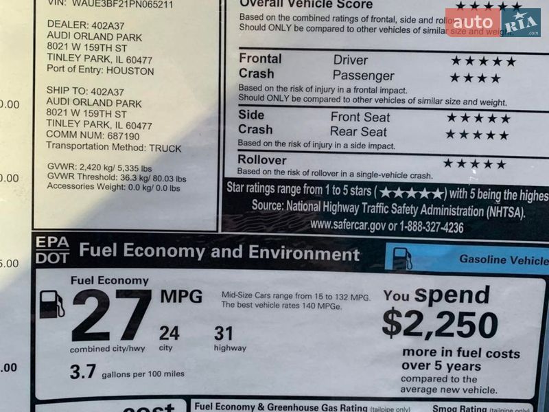 Седан Audi A6 2023 в Хмельницком