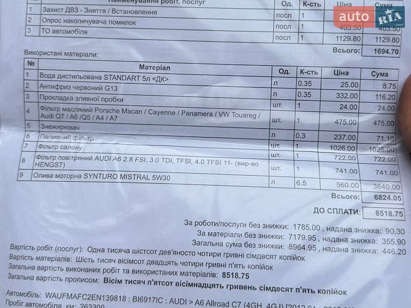 Седан Audi A6 2014 в Полтаве