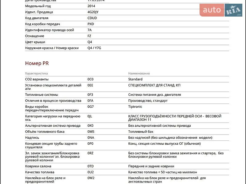 Седан Audi A6 2014 в Одесі документ