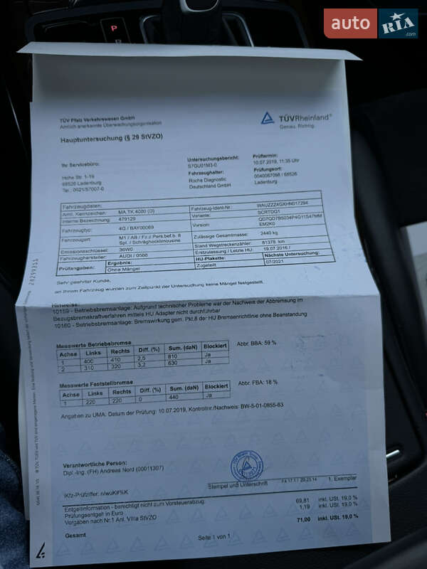 Ліфтбек Audi A7 Sportback 2016 в Вінниці