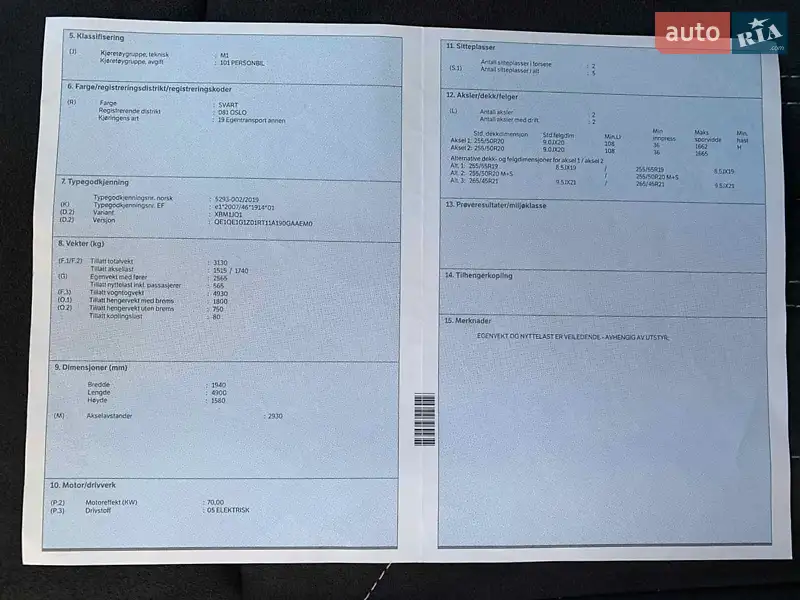 Позашляховик / Кросовер Audi e-tron 2019 в Самборі документ 14 фото Позашляховик / Кросовер Audi e-tron 2019 в Самборі документ