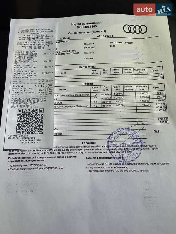 Внедорожник / Кроссовер Audi e-tron 2020 в Днепре