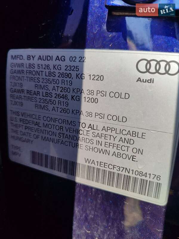 Внедорожник / Кроссовер Audi Q3 2022 в Стрые