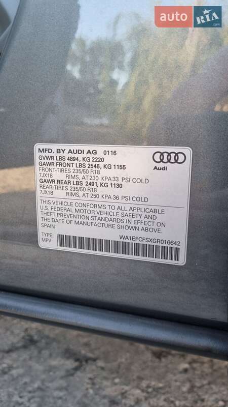 Внедорожник / Кроссовер Audi Q3 2016 в Запорожье
