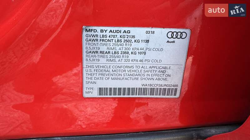 Позашляховик / Кросовер Audi Q3 2018 в Києві фото 16 Позашляховик / Кросовер Audi Q3 2018 в Києві