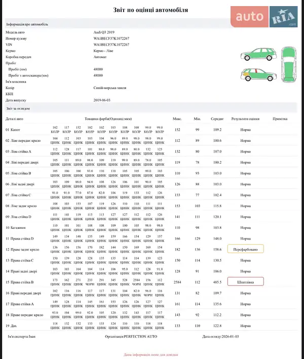 Внедорожник / Кроссовер Audi Q3 2019 в Черновцах документ 2 фото Внедорожник / Кроссовер Audi Q3 2019 в Черновцах документ
