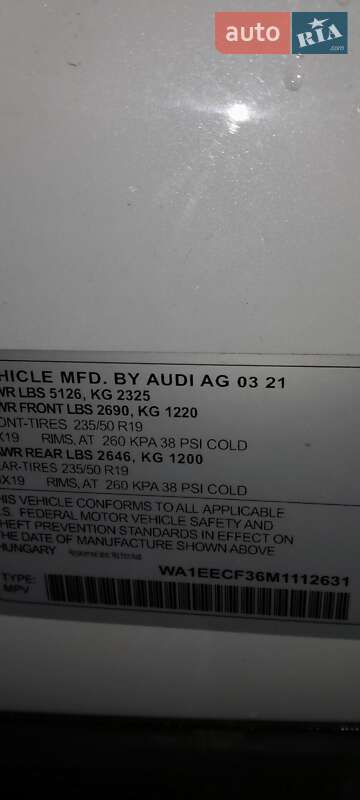 Внедорожник / Кроссовер Audi Q3 2021 в Стрые