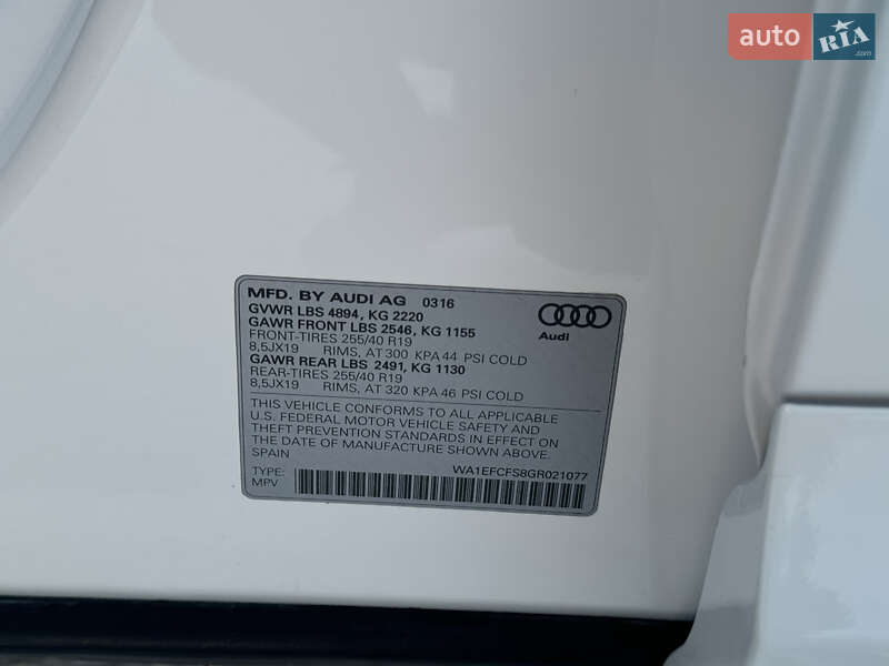 Внедорожник / Кроссовер Audi Q3 2016 в Ковеле