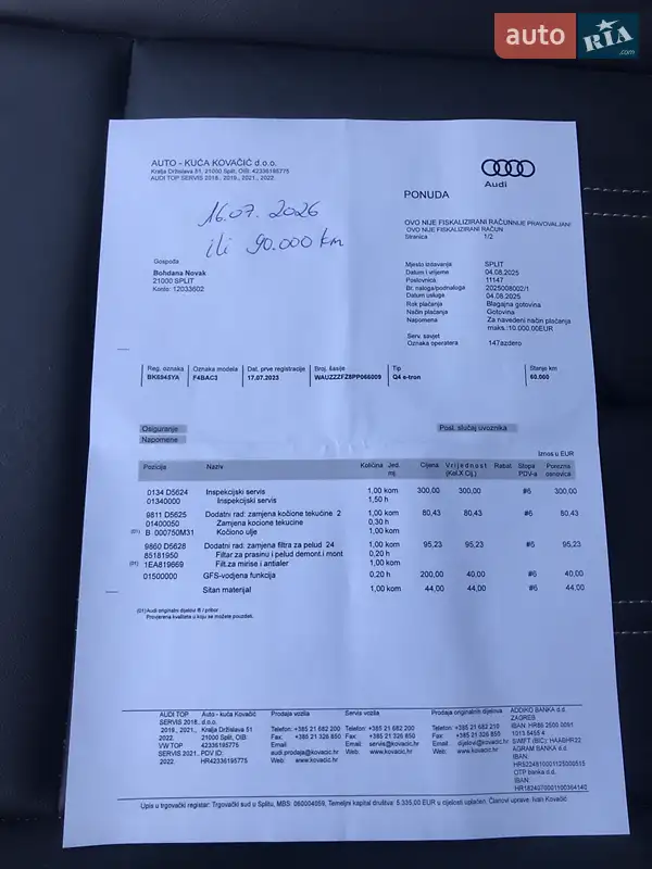 Внедорожник / Кроссовер Audi Q4 e-tron 2023 в Ровно документ
