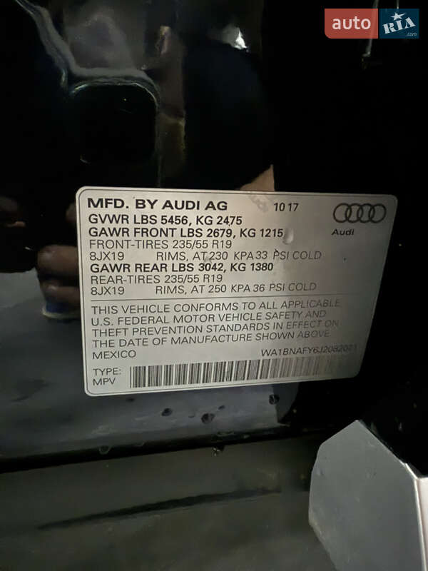 Внедорожник / Кроссовер Audi Q5 2017 в Одессе