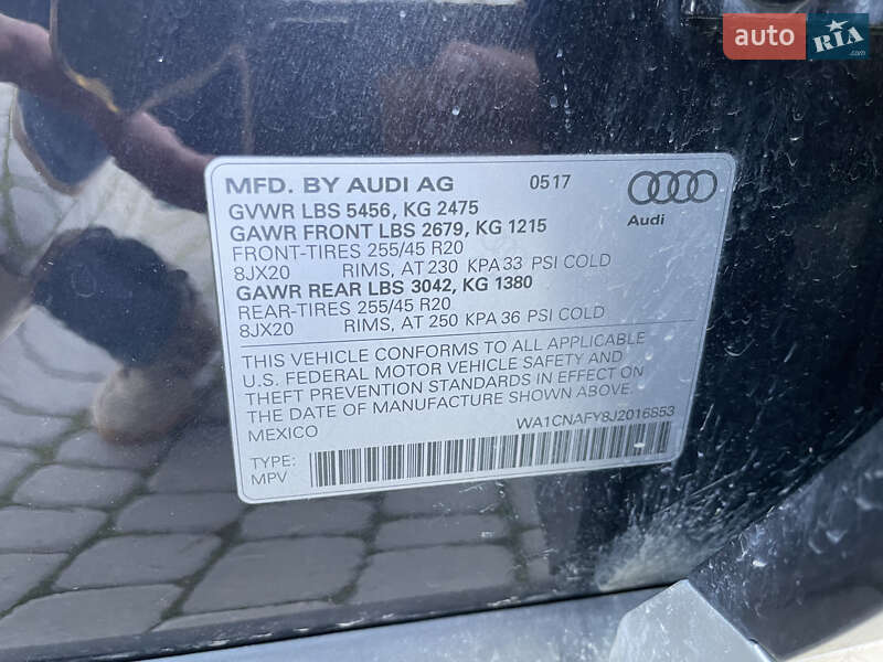 Внедорожник / Кроссовер Audi Q5 2017 в Львове