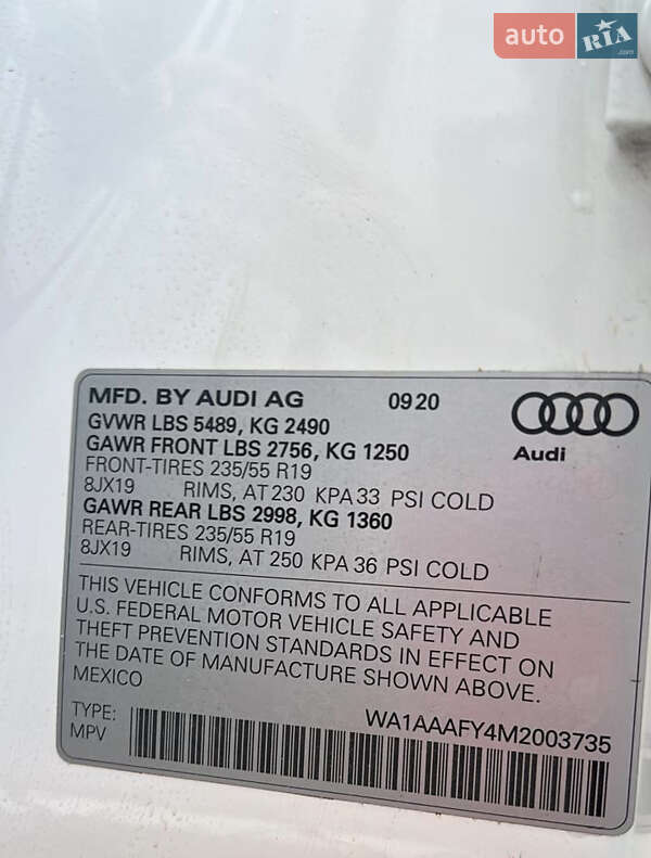 Внедорожник / Кроссовер Audi Q5 2021 в Луцке фото 33 Внедорожник / Кроссовер Audi Q5 2021 в Луцке