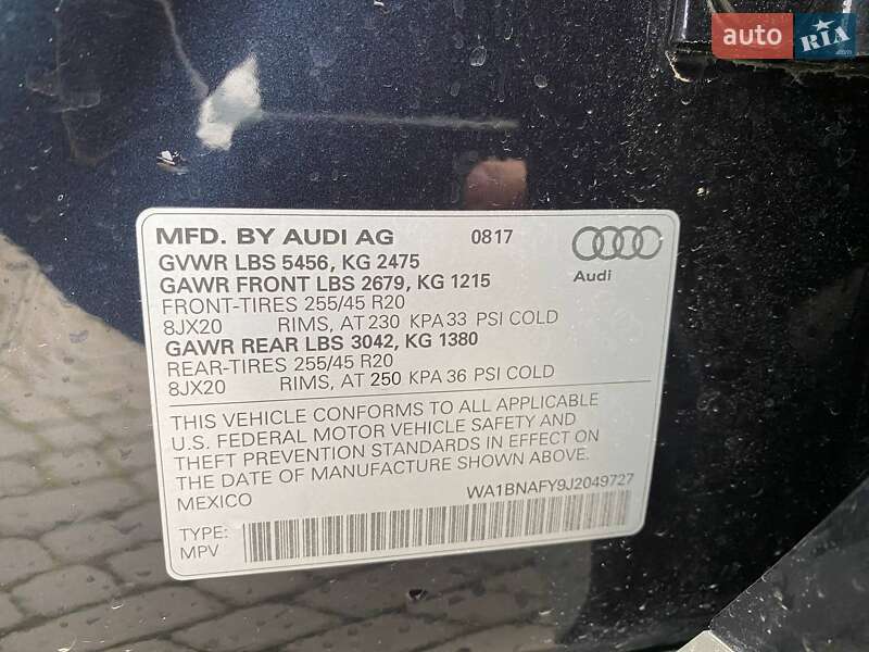 Позашляховик / Кросовер Audi Q5 2017 в Львові фото 32 Позашляховик / Кросовер Audi Q5 2017 в Львові