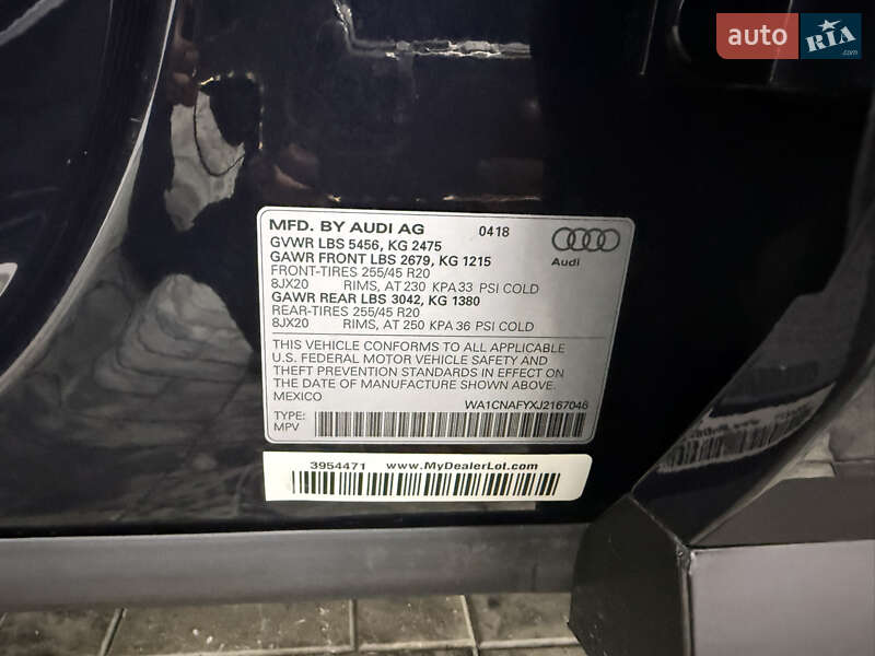 Внедорожник / Кроссовер Audi Q5 2018 в Одессе фото 37 Внедорожник / Кроссовер Audi Q5 2018 в Одессе