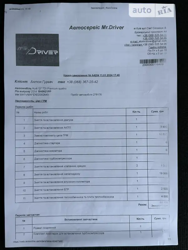 Внедорожник / Кроссовер Audi Q7 2013 в Славянске документ 4 фото Внедорожник / Кроссовер Audi Q7 2013 в Славянске документ