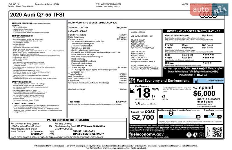 Внедорожник / Кроссовер Audi Q7 2020 в Киеве фото 34 Внедорожник / Кроссовер Audi Q7 2020 в Киеве