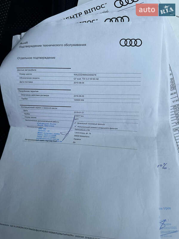 Внедорожник / Кроссовер Audi Q7 2015 в Хмельницком