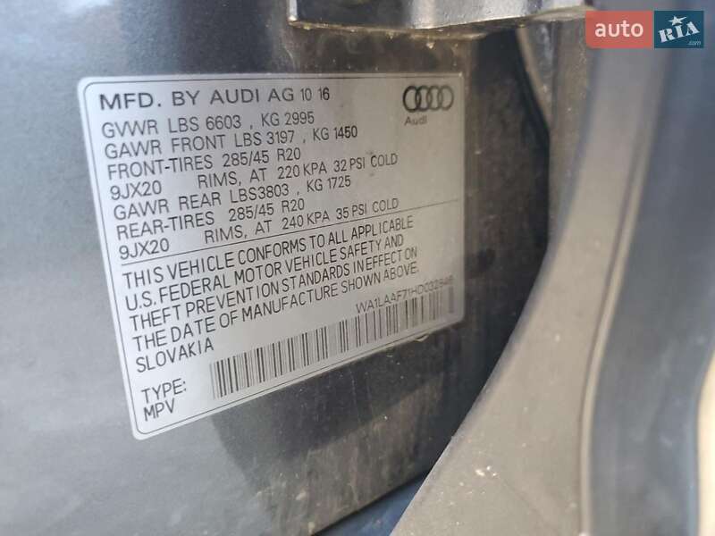 Позашляховик / Кросовер Audi Q7 2016 в Вінниці
