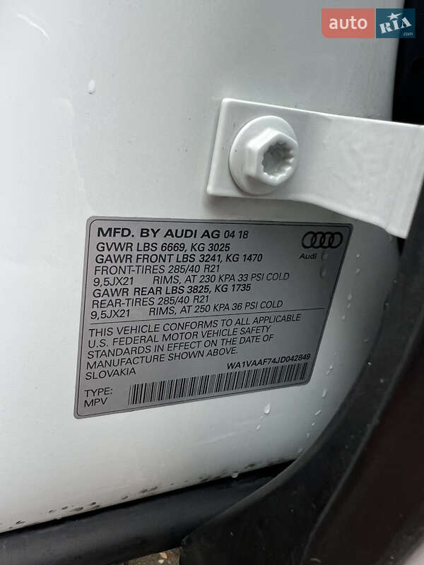 Внедорожник / Кроссовер Audi Q7 2018 в Львове