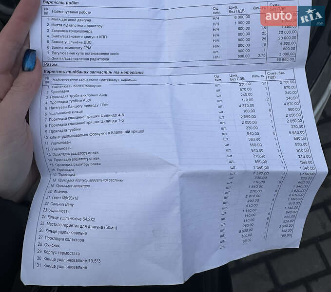 Внедорожник / Кроссовер Audi Q7 2012 в Мукачево