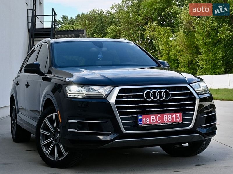 2018 Audi Q7, VIN WA1LAAF7XJD020698:plate — фото 1 (autoria)