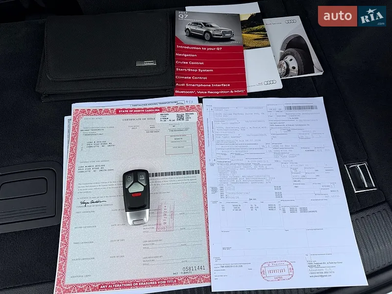 Внедорожник / Кроссовер Audi Q7 2017 в Тернополе документ