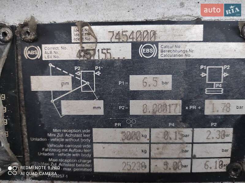 Зерновоз - напівпричіп Benalu Fruehauh 2000 в Луцьку фото 10 Зерновоз - напівпричіп Benalu Fruehauh 2000 в Луцьку