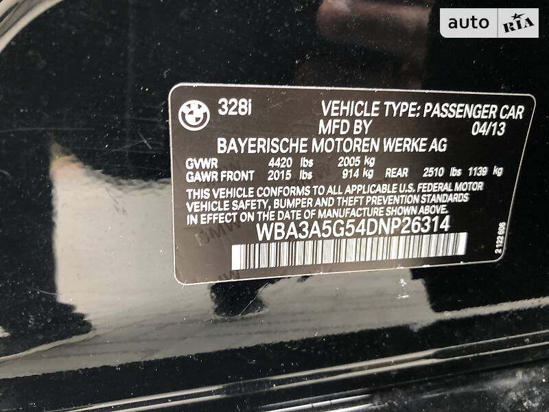 Седан BMW 3 Series 2013 в Житомире