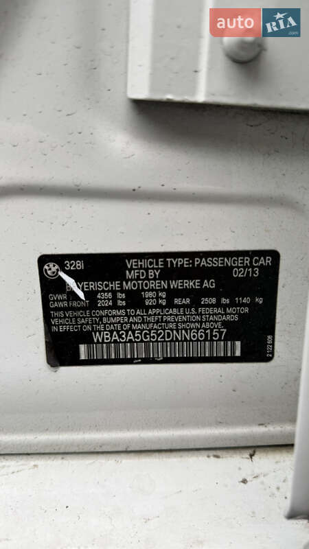 Седан BMW 3 Series 2013 в Софиевской Борщаговке фото 5 Седан BMW 3 Series 2013 в Софиевской Борщаговке
