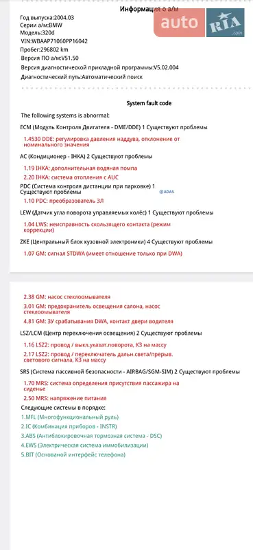 Універсал BMW 3 Series 2004 в Києві документ