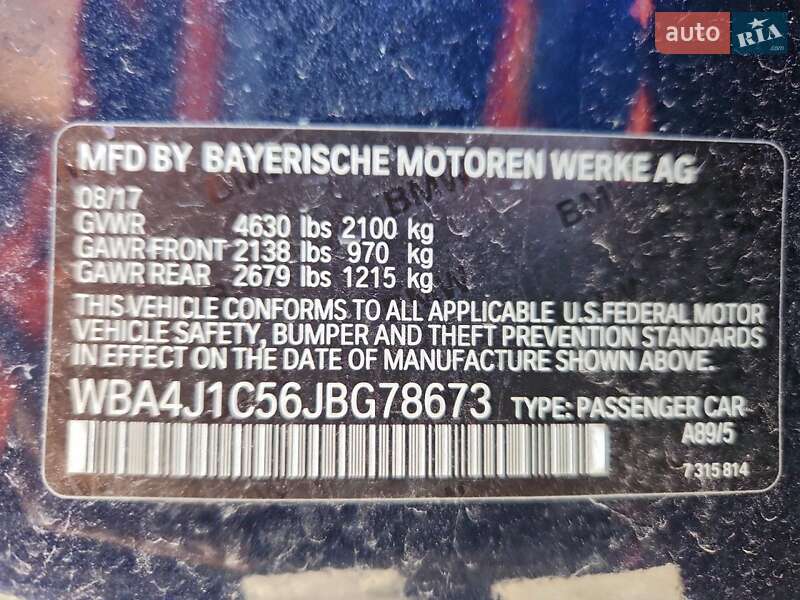 Купе BMW 4 Series Gran Coupe 2018 в Ровно