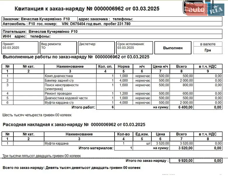 Седан BMW 5 Series 2014 в Києві документ