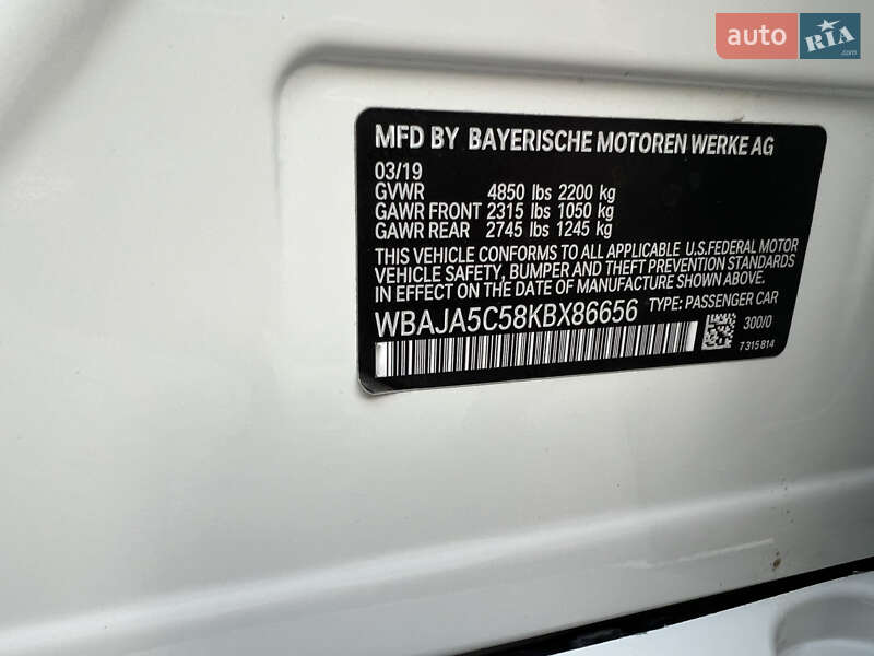 Седан BMW 5 Series 2019 в Василькові